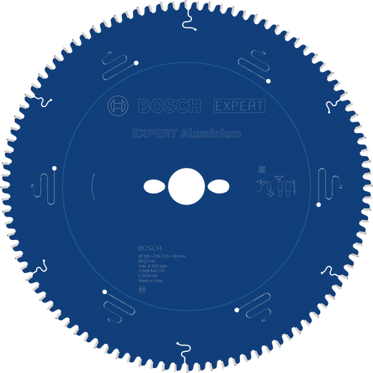 Bosch EXPERT Aluminium circular saw blade, 96 teeth.