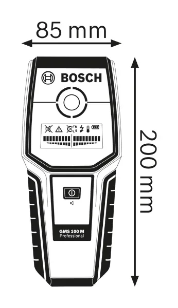 Dimensioned detector diagram.