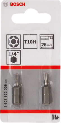 Set di 2 punte per cacciavite Bosch T10H da 25 mm.