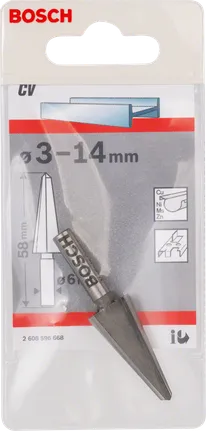 Punta conica per lamiera Bosch 3–14 mm.