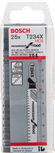 Lama per seghetto alternativo Bosch T 234 X con denti rettificati per legno.