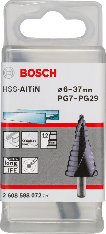 Bosch Professional Set 3 Punte A Gradini HSS - Per Metallo, Ø 4-12/4-20/6-30 Mm | Codolo Tripla Superficie - Foto 2