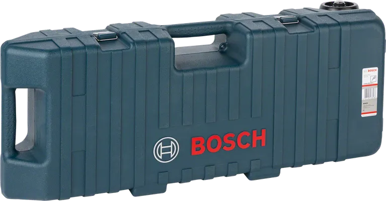 Valigetta portautensili Bosch in plastica con maniglia per riporre gli accessori.