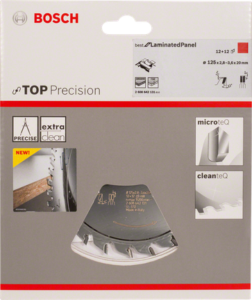 Lama di taglio Bosch Top Precision Laminated Panel 125×2,8–3,6×20 mm.
