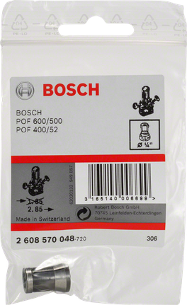 Pinza Bosch da 1/4″ senza dado di bloccaggio.