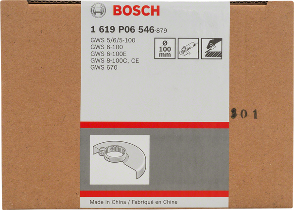 Cuffia protettiva Bosch da 100 mm senza coperchio.