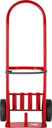 Carrello a mano rosso Bosch per il trasporto di attrezzi pesanti.