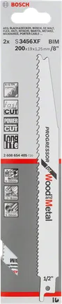 Lama per sega alternativa Bosch S3456XF per legno e metallo.