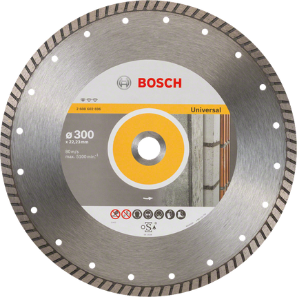 Disco da taglio diamantato Universal Turbo Bosch 300 mm.