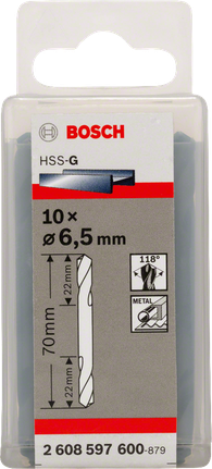 Punte da trapano Bosch a doppia estremità da 6,5 mm.