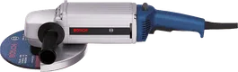 Smerigliatrice angolare Bosch con impugnatura laterale.