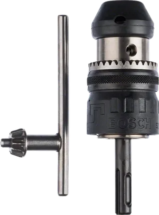 Mandrino a cremagliera Bosch 13 mm SDS plus con chiave di ricambio.