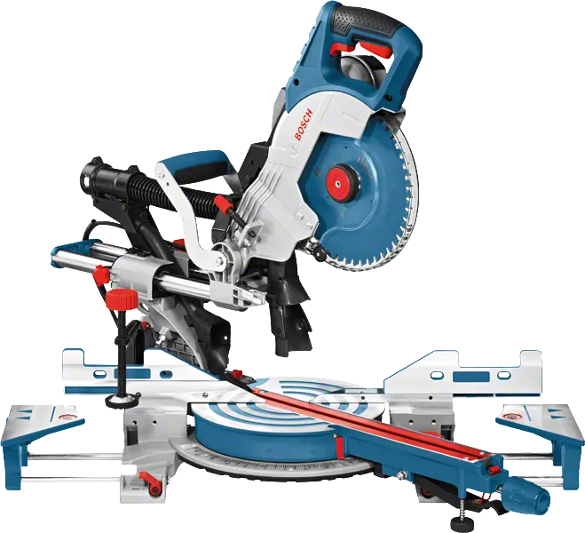 Troncatrice radiale Bosch GCM 8 SDE con lama da 216 mm.
