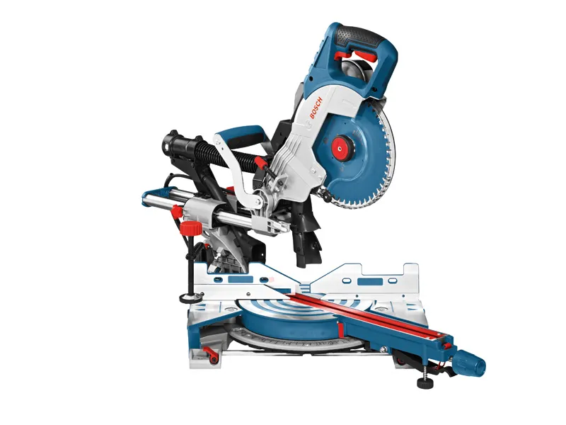 Troncatrice radiale Bosch GCM 8 SDE con lama da 216 mm.