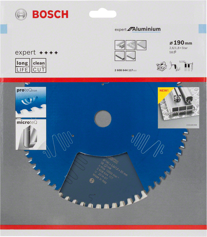 Lama per sega circolare Bosch Expert per alluminio, 190 mm.