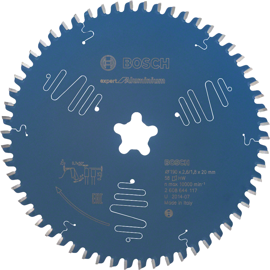 Lama per sega circolare Bosch Expert per alluminio, 190 mm.