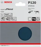 Confezione da 5 fogli abrasivi Bosch F550, 125 mm, grana 120.