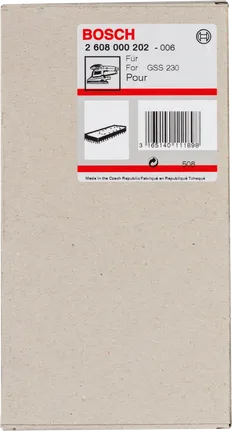 Confezione del platorello abrasivo Bosch GSS 230.