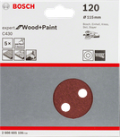 Confezione di fogli abrasivi Bosch C430 da 115 mm, grana 120.