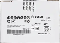 Disco abrasivo in fibra Bosch R444 Expert per metallo, grana 120.