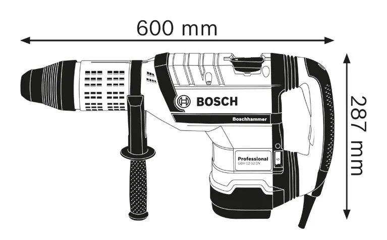 Dimensioni del martello perforatore.