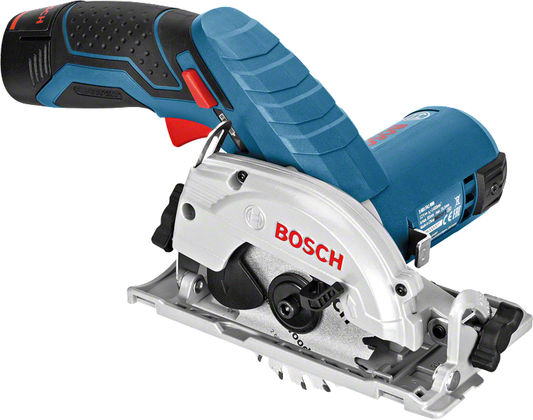 Sega circolare a batteria Bosch GKS 12V-26 per il taglio del legno.