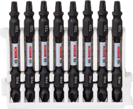 Confezione da 8 punte per cacciavite Impact Control Bosch PH2 T20 da 65 mm.