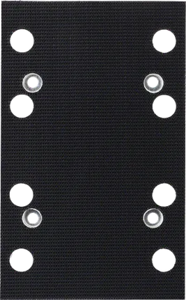 Piastra abrasiva Bosch 80x130 mm con fori di ventilazione.