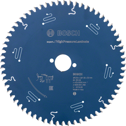 Lama per sega per laminati ad alta pressione Bosch Expert da 230 mm.