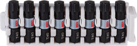 Set di 8 punte per inserti Impact Control Bosch T40, 25 mm.