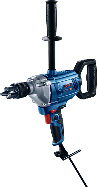 Trapano Bosch GBM 1600 RE con impugnatura laterale per miscelare.