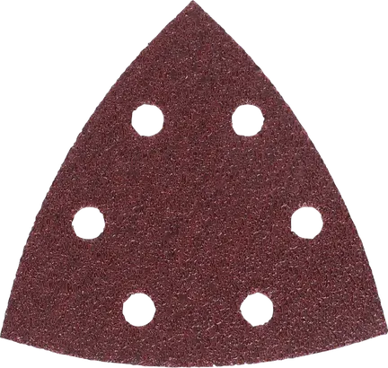 Foglio abrasivo Delta Bosch con sei fori di aspirazione della polvere.