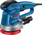 Levigatrice rotoorbitale Bosch GEX 34-125 con platorello da 125 mm.