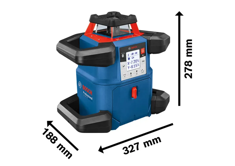 Livella laser rotante Bosch GRL 600 CHV, 327x188x278 mm.