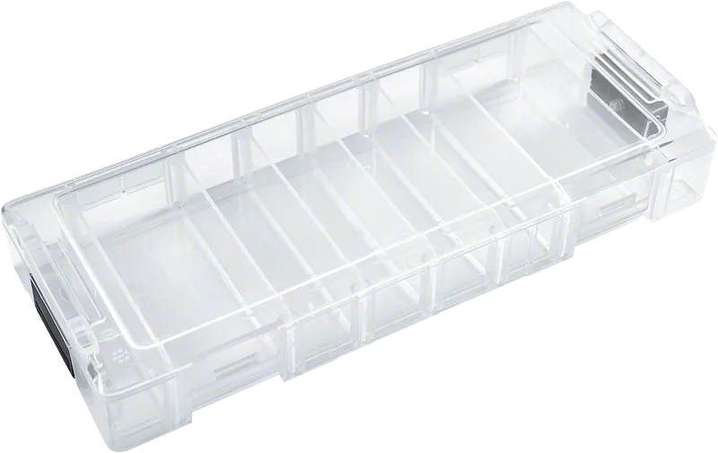 Valigetta trasparente L-BOXX Micro Bosch , capacità di carico 1 kg.