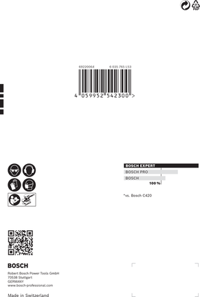 Carta abrasiva Bosch EXPERT C470 115 x 107 mm, confezione da 10.