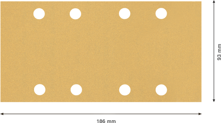 Carta abrasiva Bosch EXPERT C470 93x186mm 8 fori G100.