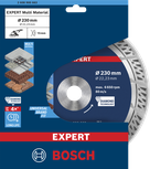 Disco diamantato da taglio Bosch EXPERT Multi Material da 230 mm.