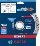 Disco diamantato da taglio Bosch EXPERT Multi Material, 180 mm.