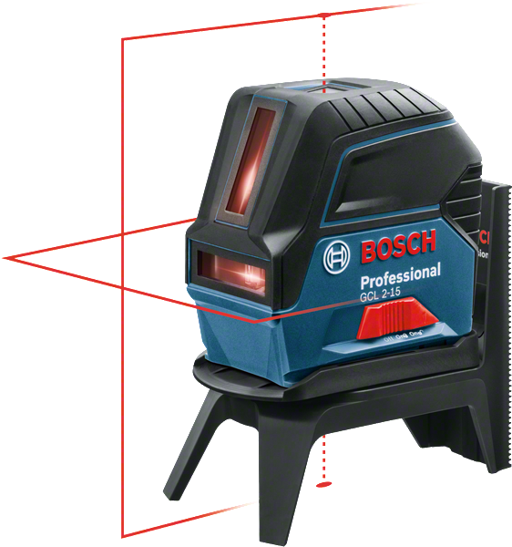 Livella laser combinata Bosch GCL 2-15, autolivellante.