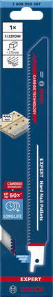 Lama per sega alternativa in metallo duro Bosch EXPERT Hard Nail Pallets S1122CHM.