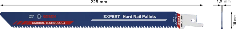 Lama per sega alternativa Bosch EXPERT per pallet di chiodi duri.