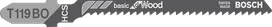 Lama per seghetto alternativo Bosch T119BO per il taglio del legno.