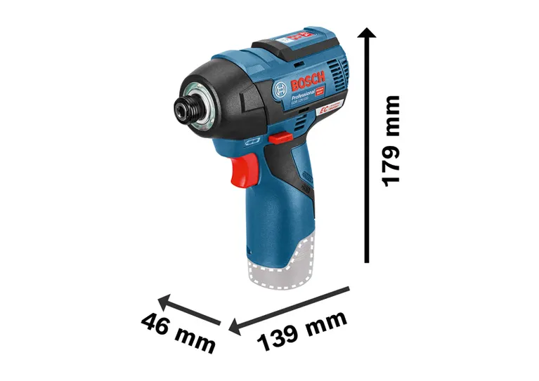 Avvitatore a impulsi a batteria Bosch GDR 12V-110 con coppia di 110 Nm.