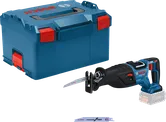 Seghetto alternativo a batteria Bosch GSA 18V-28 con L-Boxx.