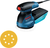 Levigatrice orbitale Bosch GEX 125-1 AE con disco abrasivo.