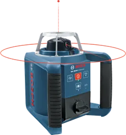 Livella laser Bosch GRL 300 HV con portata di 300 m.