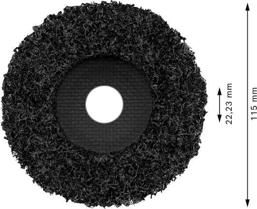 Disco di pulizia Bosch PRO N377, 115 mm, nero.