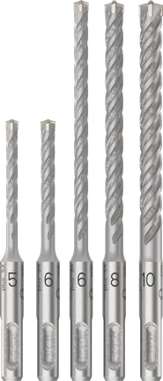 Set di punte per trapano a percussione Bosch PRO SDS plus-5X, 5 pezzi di misure assortite.
