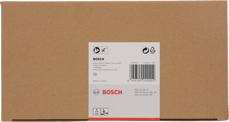 Protezione da taglio combinata protettiva Bosch 230 mm.